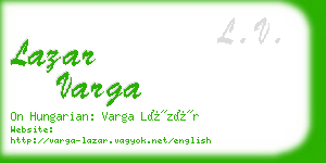 lazar varga business card